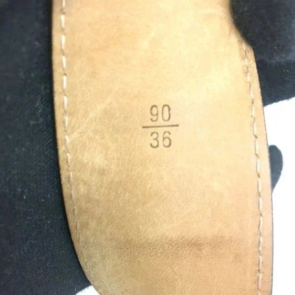 100% Authentic Louis Vuitton Monogram Brown Leather Belt - Picture 7 of 10